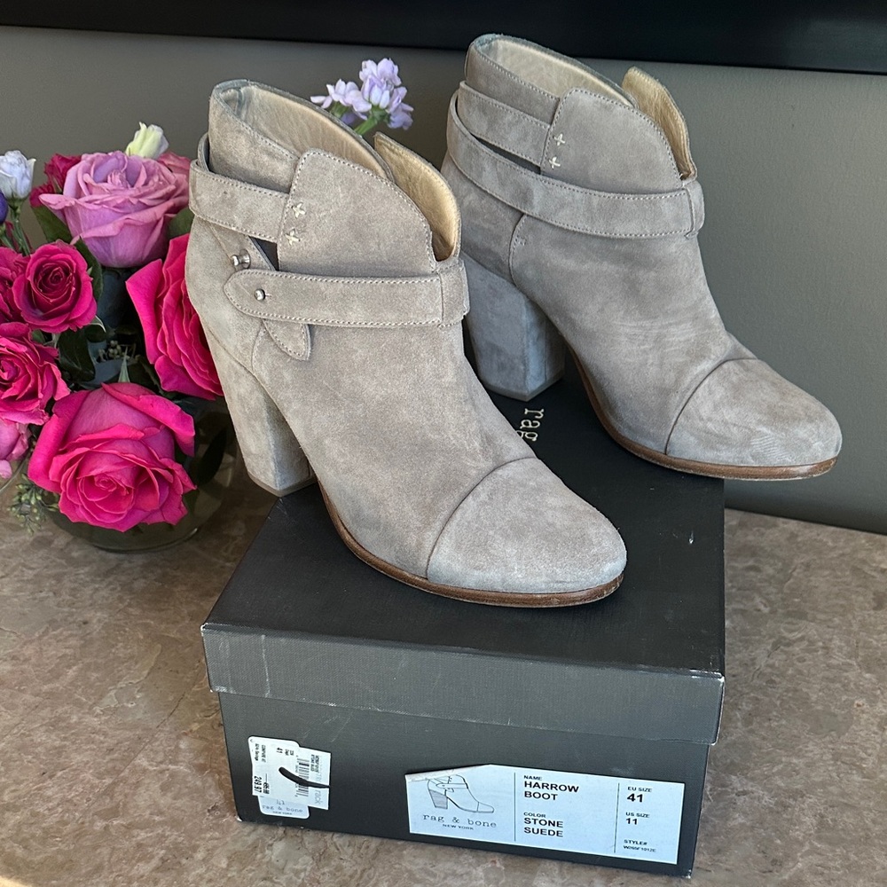 rag & bone Harrow Stone Suede Ankle Boot
